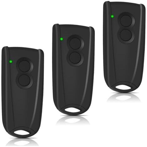 3 pièces 433,92 MHz Télécommande pour porte de garage pour Hormann EcoStar RSC2-433 RSE2-433, RSZ1-433, Hormann Liftronic 500/700/800 pour Portronic D2500/D5000/S4000(lumière verte) (1/5)