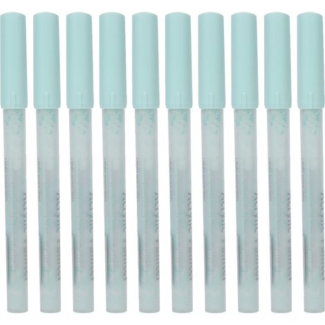 Lot de 10 marqueurs acryliques 1100M, pointe fine 1,0mm, non toxiques, pour peinture sur pierre, céramique, verre, bois, toile – Vert clair. (1/5)