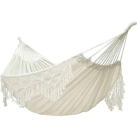 Filiyano-Hamac bohème OBOSOE à franges, charge maximale 150 kg, hamac double pour l'extérieur, jardin et terrasse (1/5)