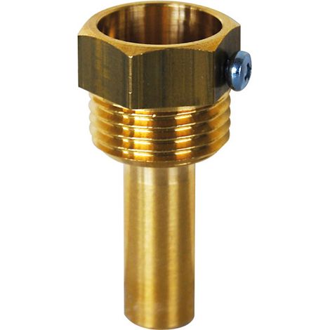 Thermador – Raccord de robinetterie mâle 1/2" (15x21) – Laiton – Longueur 45 mm – Diamètre intérieur 9 mm – Diamètre extérieur 11 mm