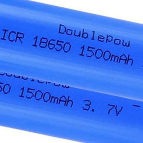 Batterie Rechargeable 18650 1500mAh 3.7V, 2 Pièces, Couleur Bleue, Compatible pour Appareils Électroniques, Fixation Standard (1/4)