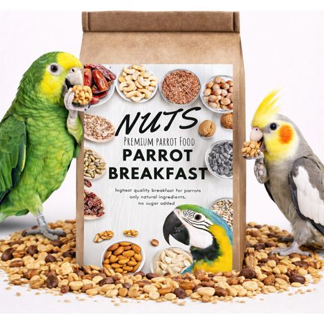HOT NUTS Petit-déjeuner pour perroquets Plat chaud pour le petit-déjeuner ou le dîner Nourriture chaude pour perroquets 100 g (1/4)
