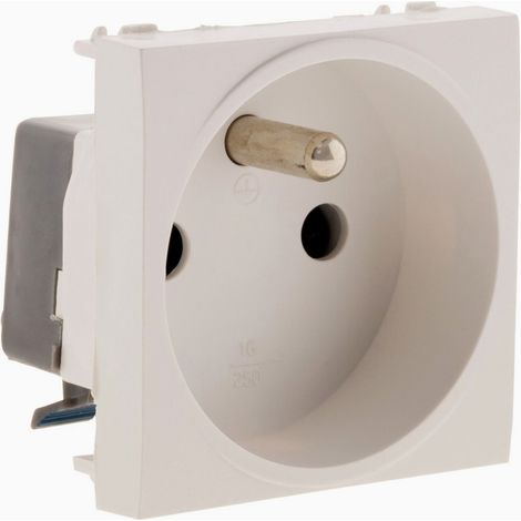 Stecker 2P+T automatische Verbindung. Nur Motor - weiß