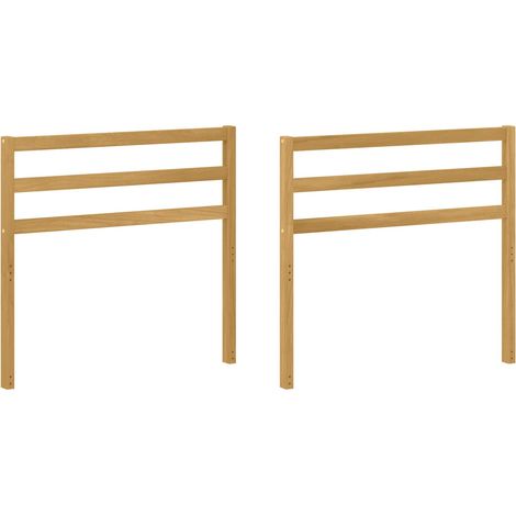Armlehnen Modul 2 pcs Weiß 79 x 4 x 73 cm Massivholz Akazie vidaXL (1/5)