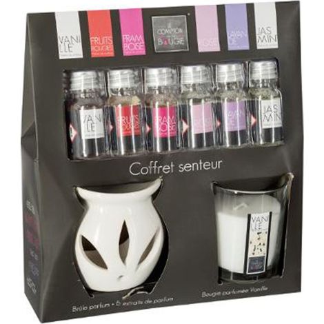 Coffret Senteur 8 Pièces "Bien-être" 23cm Vanille (1/5)