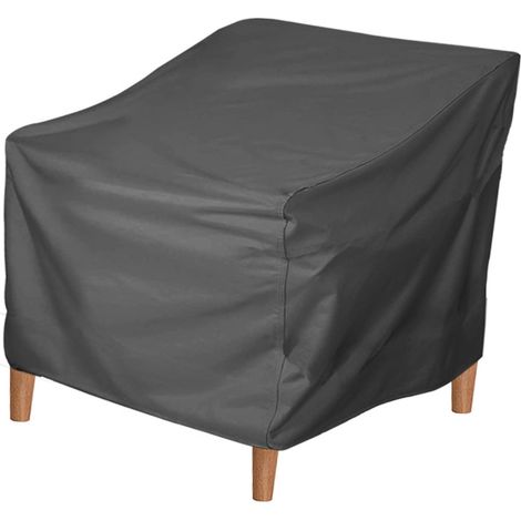 Housse pour Chaise de Patio Oxford Imperméable Revêtement Argenté Tissé 420D Dimensions 80x85x91.5cm (1/5)