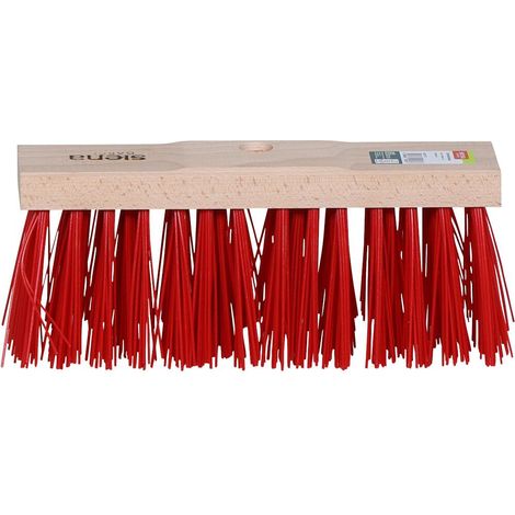 Siena Garden Straßenbesen Elaston - Kopf Buchenholz, Borsten rot, 32 cm (1/2)