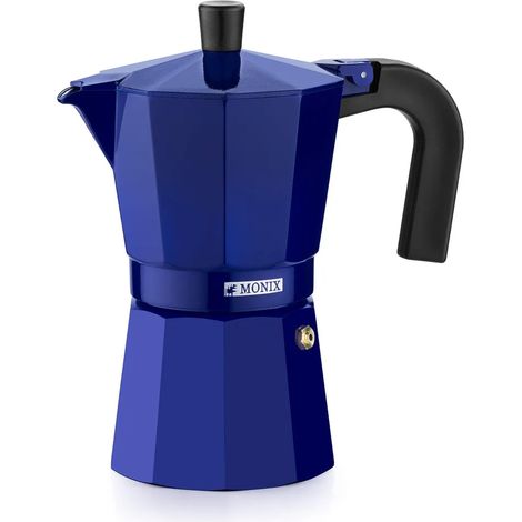 Monix M301706, Cafetière italienne, bleue, 6 tasses, 1 pièce (1/4)