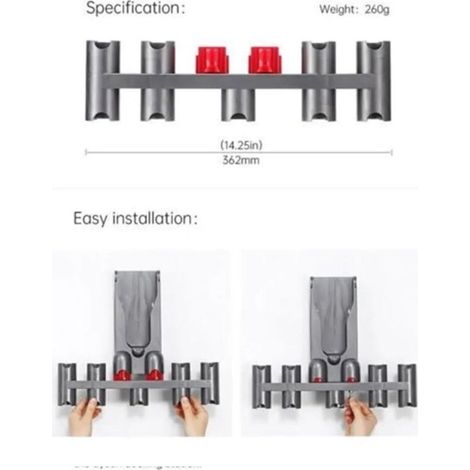 Porta spazzola per aspirapolvere Bardusch, supporto per accessori di pulizia, supporto per riporre gli utensili. Compatibile con Dyson V7 V8 V10 V11 V12 V15 (1/4)