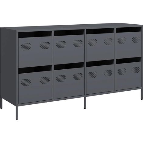 Maison Exclusive - Aparador de acero laminado en frío antracita 1