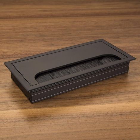Caja de empalme angular CAVO de 160 x 80 mm, anodizada en negro (1/3)