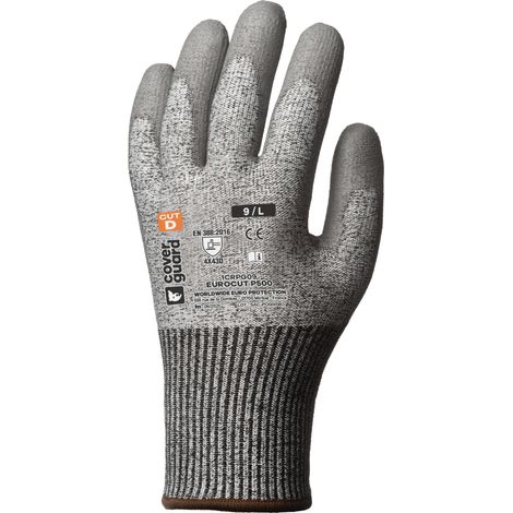 Guantes anti-corte EUROCUT P500 - Recubrimiento de PU Gris Talla 6 (1/3)
