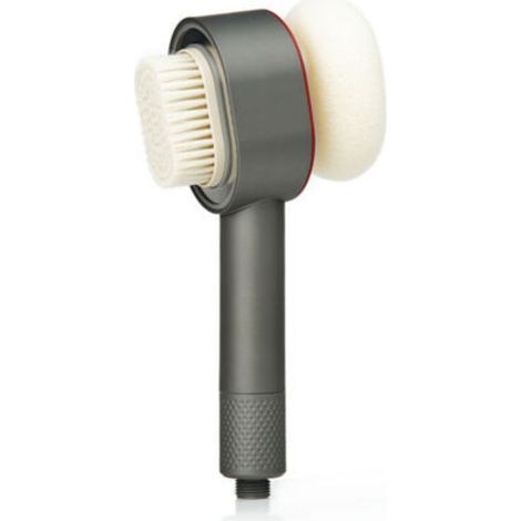 Doccia con filtro, doccetta 3 in 1 con spazzole/spugna per la pulizia, massaggio, alta pressione, set doccia a risparmio idrico per acqua dura (grigio) (1/4)
