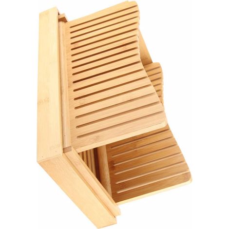 Guide de découpe de pain pliable en bambou pour pain de mie, outil de découpe pour la cuisine et la pâtisserie. (1/5)