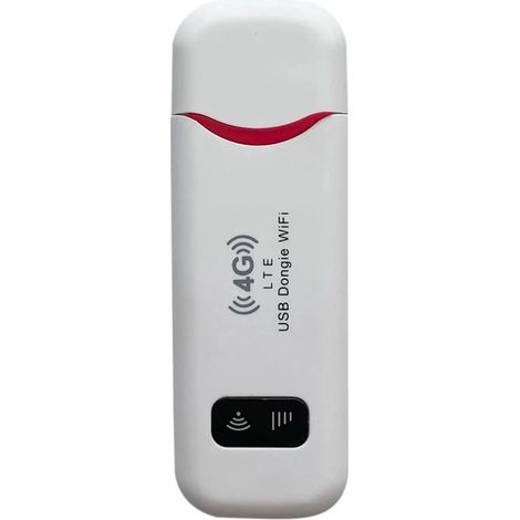 Dongle 4G blanc – Routeur WiFi portable – Modem 150 Mbps – Pour ordinateur, tablette et smartphone – Internet en déplacement (1/3)