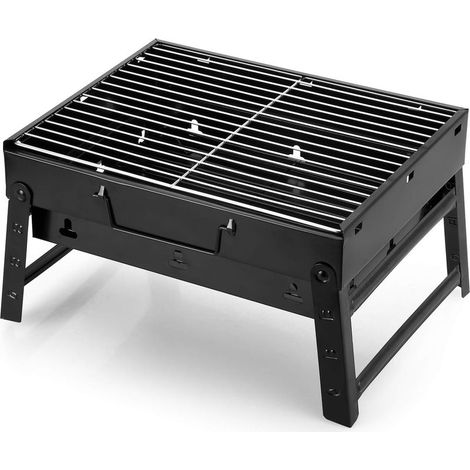 380x270x200 mm,Barbecue à Charbon, BBQ Grill Démontable Pliable Portable en Acier pour PiqueNique, Voyage, Jardin, Camping (1/5)