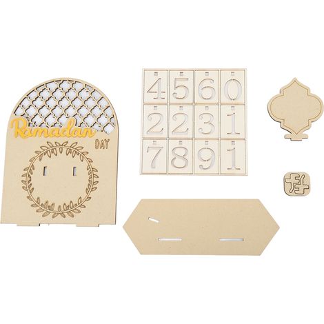Dekorativer Holzschmuck zum Ramadan-Countdown (1/5)