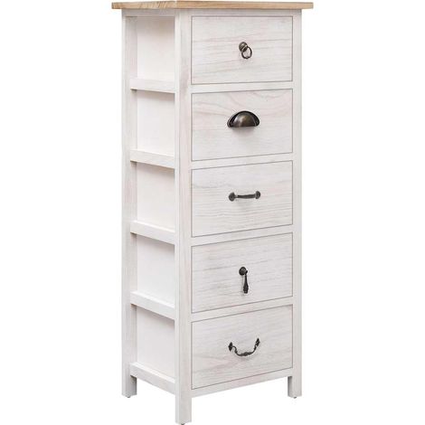 Armoire latérale 35x25x87 cm Bois de Paulownia