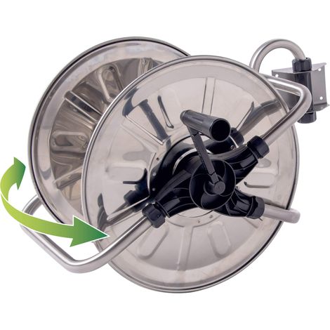 Avvolgitubo Manuale da Muro 50 mt Tubo Ø1/2” in Acciaio Inox Agrati (1/2)