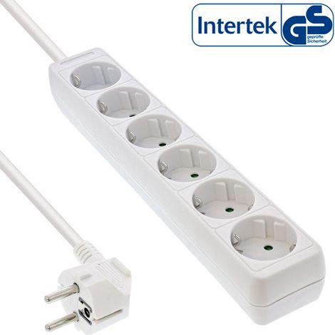 Regleta Inline 16465W blanca 6 enchufes 3500 W