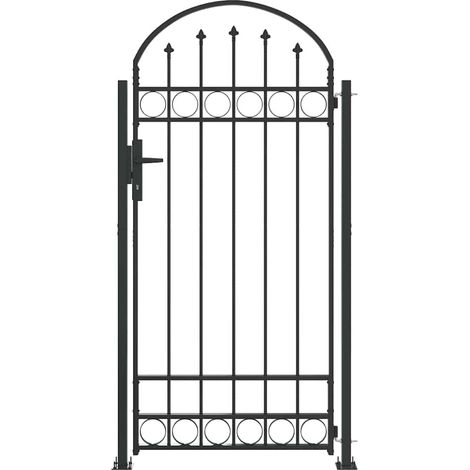 Porte de ClĂ´ture Gris 102 x 200 cm Acier CFW327174 (1/5)