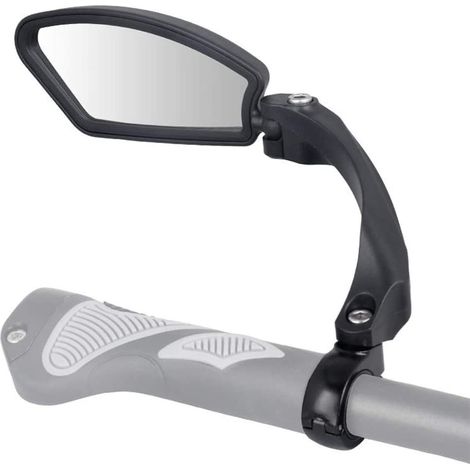 Retroviseur Vélo - Verre Optique Réel HD Sans Distorsion - Rotation 360° - Fixation Poignée 21-23 mm - Résistant Aux Chocs Et Aux Intempéries - 1 Pièce (1/5)