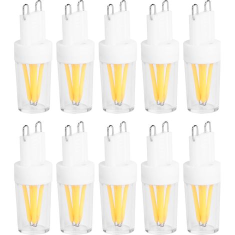 Lot de 10 ampoules LED G9 2W 230V AC, culot à broches, éclairage domestique de remplacement (1/5)