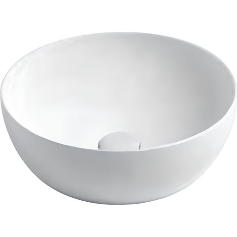 Rundes Aufsatzwaschbecken glänzend weiß - Azzurra Ceramica Circle