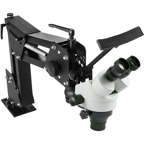 VEVOR Microscope Stereoscopique du Microscope 7X-4.5X avec Le Double Miroir de Bras de Microscope de Bras WF10X 20MM pour Des Outils de Bijouterie