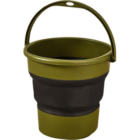 Seau de camping, seau de lavage de voiture, seau de randonnée Récipient d'eau compact pliable avec poignée Seau multi- économiseur d'espace pour lavage de voiture, randonnée, pêche et (1/5)