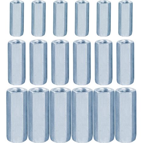 Ecrou Allongé M10 M8 M6 - Acier Carbone Galvanisé - Pour Appareils Électroménagers et Équipements Mécaniques - Lot de 18 Pièces (1/5)
