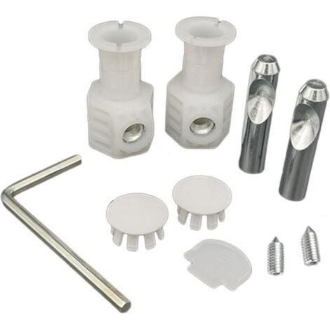 Paar universelle Toiletten-Wandmontageschrauben, Toilettensitzschrauben, obere Befestigungsscharniere, Badezimmer-Reparaturhalterung und Bodenschrauben