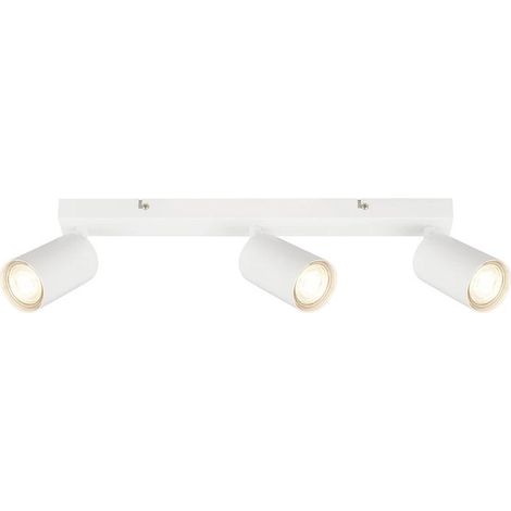 Barra de 3 focos orientables blanca 44 x 5,5 x 15,5 cm