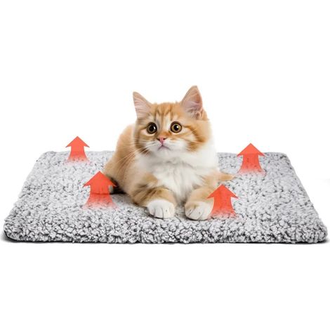 Nobleza Coussin Auto-Chauffant pour Chat & Chien, Tapis Couverture Thermique Confortable et écologique 40x50cm (1/5)