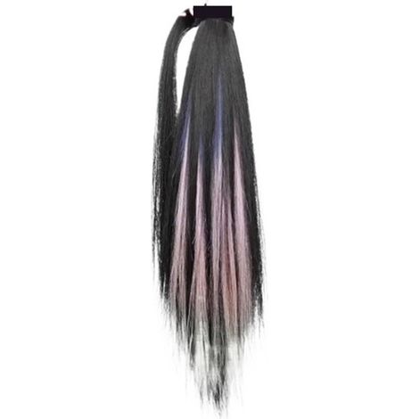 Chignon Cheveux Postiches Extension De Cheveux Synthétiques Longs Et Raides En Queue Cheval À Clipser, Résistants La Chaleur, Faux(T27/30/4) (1/4)