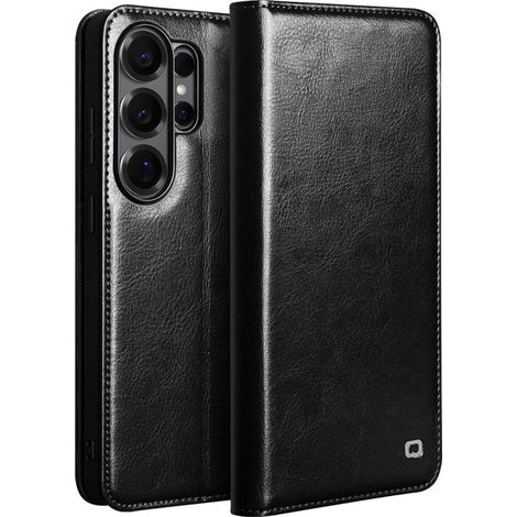 Qialino Lederhülle für Samsung Galaxy S26 Ultra, Schwarz (1/5)