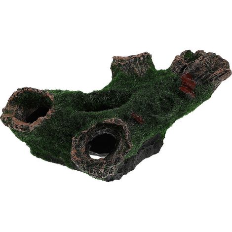 1Pc Tree Hole Fish Hiding House Aquarium Landscape Decor Fish Tank Accessory (1/5)