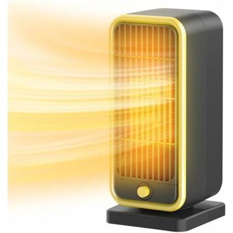 Chauffage d'appoint Silencieux Chauffage Soufflant Electrique, 500W Mini Radiateur Soufflant Ceramique Safe Chauffage Rapide,ave Protection Contre la Surchauffe et le Basculement-Noir (1/4)