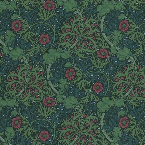 Flowers wallcovering wall Profhome 390591 non-woven wallpaper smooth with floral ornaments matt green black wine red teal 5,33 m2 (1/5)