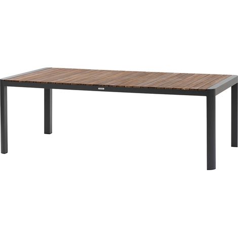 Hesperide – Table de jardin rectangulaire 10 places – Aluminium et bois de noyer certifié FSC – Longueur 219 cm – Design moderne et épuré