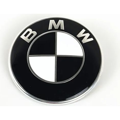 Logo BMW Emblème Capot pour Noir et Blanc Noir et Blanc Noir Blanc 82MM Capot-FX- (1/5)