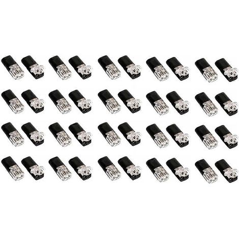 40 connecteurs de câbles basse tension, connecteurs étanches sans dénudage pour câbles automobiles, 2 broches pour cosses à sertir (1/5)