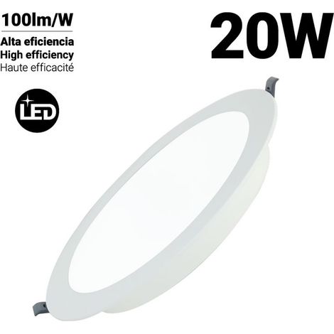 Spot LED encastrable circulaire 20W - Découpe Ø190mm - Blanc Neutre