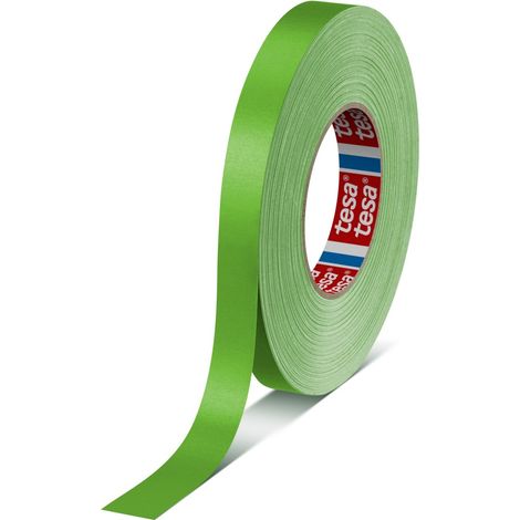 Ruban adhésif toilé Tesa 4651, Vert, 50m x 19mm, Tissu avec revêtement en acrylique ( Prix pour 1 )