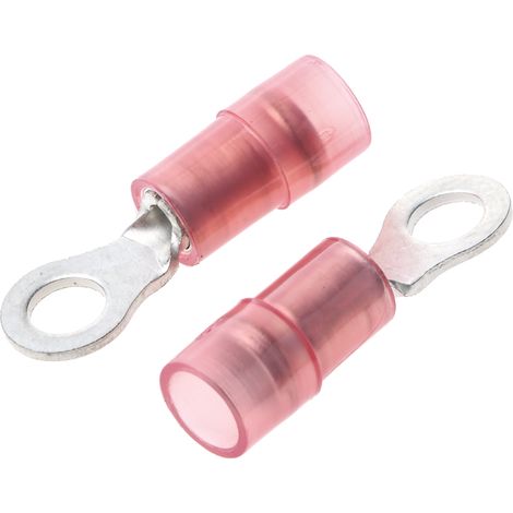 Cosses à œillet RS PRO, Isolé, Rouge, 1.5mm², M3.5 (6), 6.6mm