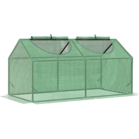 AMXCNOY Polyethylen-Gewächshaus mit Fenster, ideal für Tomaten und andere Pflanzen. Frühbeetkasten 120 x 60 x 60 cm, grün. (1/5)