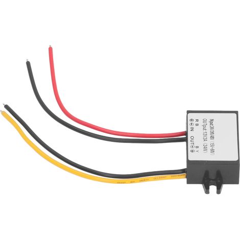 Convertisseur abaisseur DC-DC 24V 36V 48V vers 12V 2A 24W réducteur de tension étanche IP67 haut rendement (1/5)
