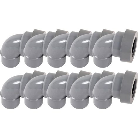 10 coudes pvc évacuation Ø40 Mâle Femelle 87°30 - Nicoll (1/3)