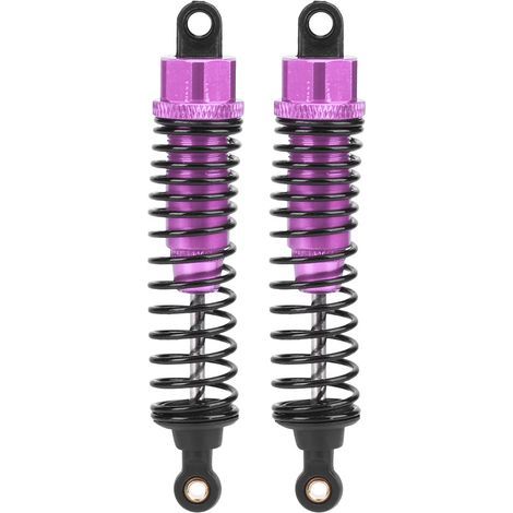 2 pièces Amortisseurs Métalliques pour Voiture RC, Pièces de Rechange Accessoires Compatibles 1:10, Bleu 100MM (1/5)