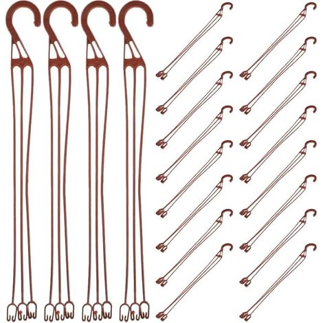 20 x Plastic Hanging Flower Pot Hooks for Balcony Planters Indoor Outdoor Hanging Plant Supports for Pothos and Green Plants (1/5)